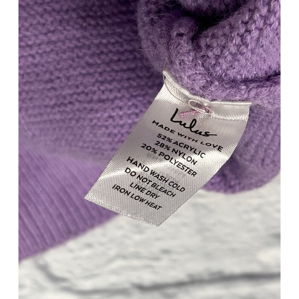 LULUS Women's Lavender V-Neck Sweater Cardigan Small - Picture 3 of 4